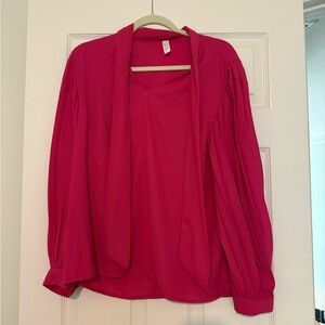 Pink Blouse with neck tie
